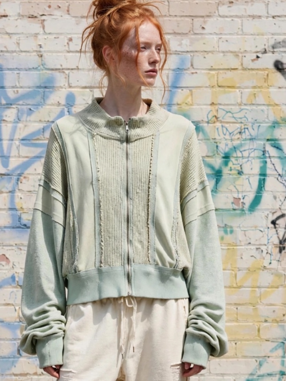 Oli and Hali distressed zip up jacket